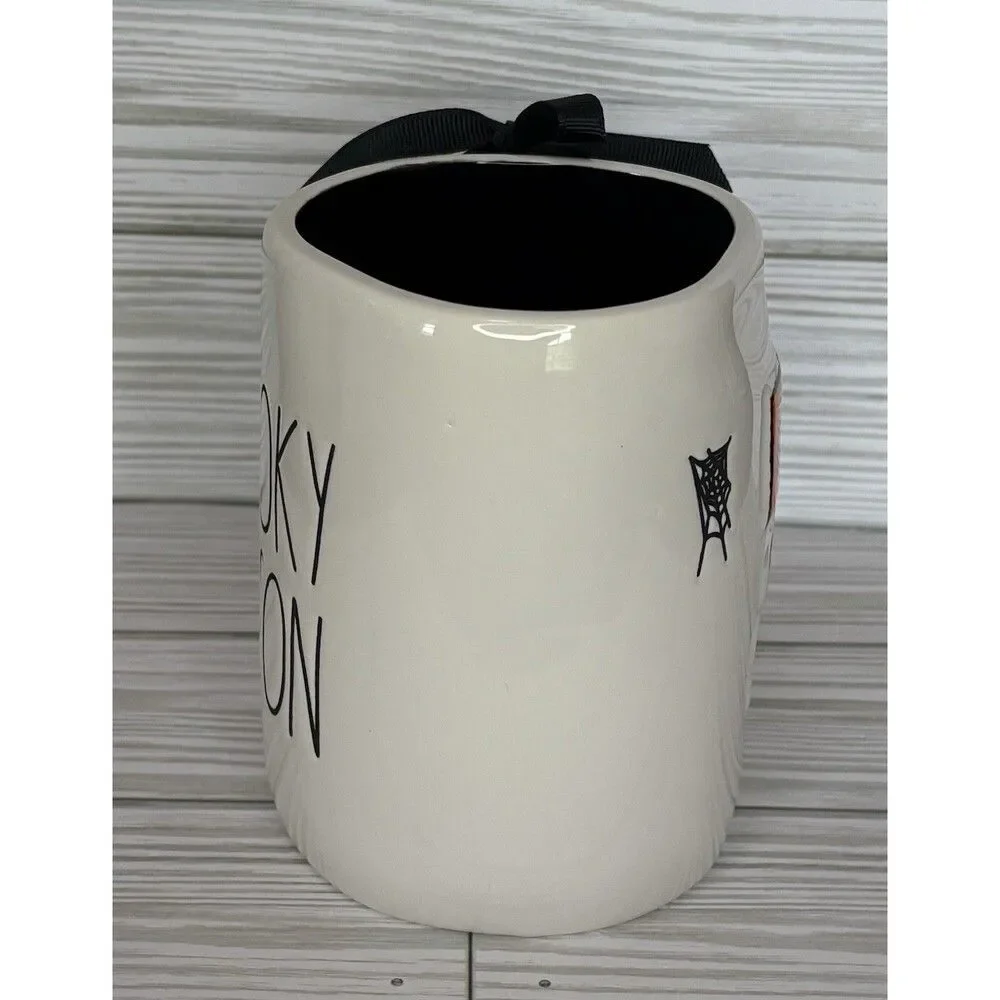 Rae Dunn Halloween Ghost Spider BOO SPOOKY SEASON Coffee Chocolate Mug NEW 2025